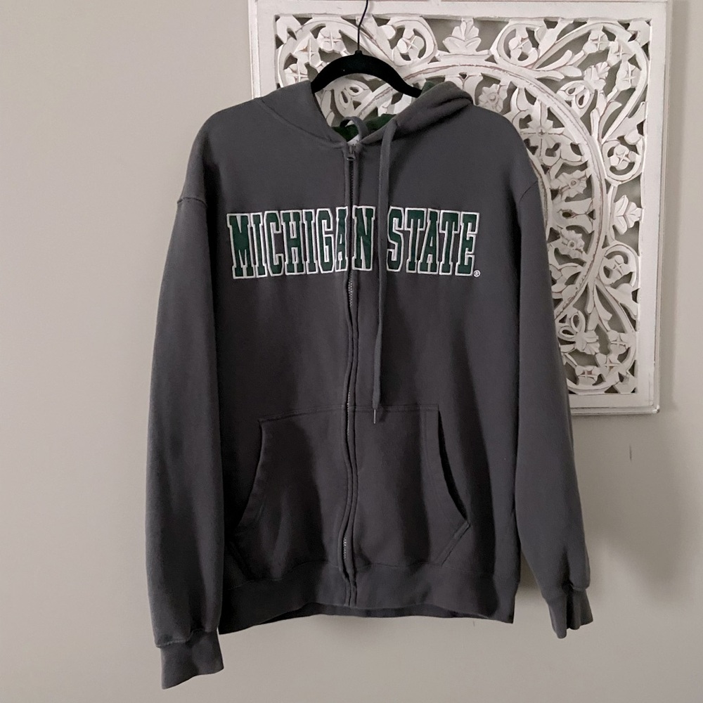Michigan State Zip Up